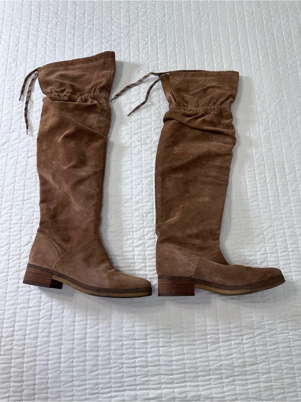 See by Chloé Jona Slouchy Cognac Suede Over-the-Knee Slouch Boots Size 39 or 8 - Picture 6 of 13